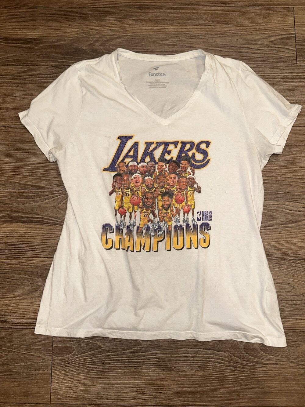 Los Angeles Lakers 2020 Championship T Shirt Women’s Size L